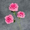 Flor Artificial Rosa Diamante de 3 Cabeças Casamento Decoração de Casa Arranjo DIY Feito à Mão Flor de Seda Transfronteiriça Ornamentos de Flores Falsas Atacado