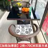Conjunto de Mesa e Cadeiras de Lazer para Varanda com Três Peças Combinação de Mesa de Chá e Cadeiras de Lazer Cadeiras de Rattan para Pátio Mesa e Cadeiras de Rattan para Exterior