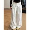Jeans Blancos de Tiro Alto para Mujer, Nuevo Estilo Primavera/Verano 2026, Corte Holgado, Pantalones Anchos Adelgazantes, Pantalones Casuales Rectos para Mujer Petite