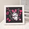 Animación de Dibujos Animados Nueva Pintura de Diamantes Kuromi DIY Juguetes de Pintura de Diamantes Hechos a Mano para Niños con Marco de Fotos Mesa Regalo