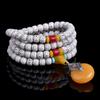 Colar Bodhi de Ano Novo com 108 Contas Bodhi Imitação de Estrela e Lua, Pulseira com Pingente de Âmbar, Estilo Chinês para Uso em Camadas