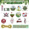 36 Peças Ornamentos de Madeira para Pendurar Dia dos Namorados Decoração de Amor Formato de Coração Anão Madeira Vazada Gnomo Casamento Festa em Casa