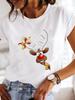 Camiseta Estampa Gráfica Roupas Roupas Moda Feminina Feliz Feliz