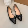 Zapatos Mary Jane de Moda con Punta Fina para Mujer, Nuevos Zapatos de Cuero Estilo Francés 2026 con Lazo para Combinar con Faldas, Zapatos sin Cordones para Aumentar la Altura