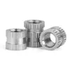 Em Estoque Aço Inoxidável 303 Porcas Moldadas por Injeção M2-M10 Furo Passante Porcas de Rosca Macho Anti-Corrosão Embutidas Porcas Recartilhadas