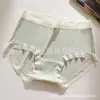 R029# modal cintura alta 7A antibacteriano fio de seda amoreira renda de algodão lingerie feminina cintura alta grande elástico no quadril