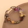 Pulsera de Piedra Natural Estilo Étnico Tibetano Nuevo Retro Simple Personalidad para Hombre y Mujer Serie Cuentas Nepalés Tejida