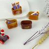 Caja Miniatura de Resina Juego de Comida Palillo Muñeca de Pan Casa de Muñecas Material DIY Accesorios Pequeños de Resina Accesorios DIY Hechos a Mano