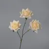 Flor Artificial Rosa Rizada de 3 Cabezas para Esquina Flor Decorativa para el Hogar Flor Guía para Boda Flor para Techo de Salón de Bodas Material