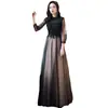 Vestido Largo de Noche para Mujer 2026 Nuevo Elegante Negro Vestido de Anfitrión para Reunión Anual Suministro del Sudeste Asiático