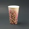 Vasos desechables de una sola capa con doble recubrimiento personalizados para té de leche, se puede imprimir logotipo, para empaque y para llevar, múltiples especificaciones disponibles