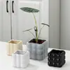 Nuevo macetero cuadrado de cerámica estilo chino, simple y lujoso con un toque de alta gama, adecuado para plantas verdes de interior y plantas en maceta, una pieza decorativa para balcón y sala de estar