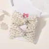 Aliexpress Shopee Set de Pasadores Lindos para Bebés Niñas Cuadros Rosas Encaje Moño Pinza para Bolsa Accesorios para el Cabello 5058