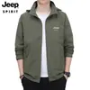 Chaqueta Cortavientos Impermeable para Hombre Jeep, con Capucha Desmontable, de Nailon para Exteriores, Tallas Grandes, Top Casual para el Día a Día