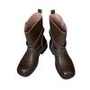 Novedades Otoño e Invierno~Botas de Doble Botonadura Estilo Británico Ajustadas para Mujer 2025 Nuevas Botas Casual Versátiles de Moda Casual