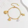 Pulseras de Acero de Titanio con Recubrimiento al Vacío PVD en Lote Mixto con un Toque de Alta Gama, Joyería de Acero Inoxidable Transfronteriza Que No Se Desvanece en Verano, Personalizable para Mujer