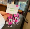 Laço de Cabelo Infantil de Princesa de Desenho Animado Não Machuca o Cabelo Elástico de Alta Elasticidade Corda de Cabelo Fofa com Glitter Desenho Animado Acessórios de Cabelo para Jardim de Infância
