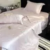 Conjunto de Colcha de Verão Lyocell com Sensação Fresca Ar Condicionado Quatro Peças Para Dormir Sem Roupa de Cama Seda Gelada Colcha Fresca de Verão Lavável na Máquina Colcha Fina Azul