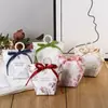 Caja de Dulces Minimalista para Boda, Bolsa de Dulces para Boda con Asa, Caja de Dulces Estampada en Oro Pintada a Mano, Caja de Regalo de Retorno Xiaohongshu, Lujo Ligero y Festiva