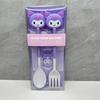 Comercio exterior forma de Kulomi Sanrio combinación cuchara tenedor vajilla kitty traje tenedor cuchara set de alimentación de dos piezas