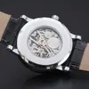 GANADOR 142 Escala romana esfera hueca simple reloj mecánico manual reloj para estudiante