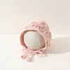 Producto Nuevo, Estilo Nuevo Sombrero para Niños, Sombrero de Lana con Diseño de Flor Hueca para Otoño e Invierno, Gorro de Punto con Protección para las Orejas para Niñas, Gorro de Punto para Bebé Niña