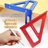 Regla Triángulo Multifuncional Carpintería Grande Alta Precisión Decoración Engrosada Regla de Ángulo Recto Acero Inoxidable Aleación de Aluminio 45 Grados E18