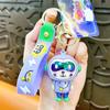 Chaveiro de urso galvanizado criativo novo pingente pequeno fofo para mochila escolar chaveiro de carro máquina de pegar brindes pequenos suprimento