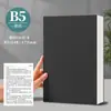 Cuaderno Retro Negro Tarjeta Ultra Grueso B5 para Estudiantes, Simple y Engrosado A5 Blanco Rayado Cuadrícula A6 para Secundaria y Preparatoria