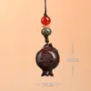Pingentes de madeira, ornamentos culturais, chaveiros de celular "fique rico logo", chaveiros, pequenos pingentes, artesanato em madeira, pequenos acessórios e itens decorativos