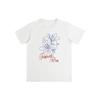 Camiseta de Flor de Lirio Dulce y de Moda Estilo Coreano 2026 Verano Cuello Redondo Casual Hombro Normal Manga Corta de Algodón Puro Top para Mujer