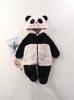 Overol para Bebé para Casa Otoño e Invierno Bebé Lindo Dibujos Animados Panda Conejito Oso Pequeño Overol de Felpa