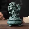 Quemador de incienso de cerámica de piedra Taihu sándalo áloe madera de agarwood ornamentos Zen incienso para ceremonia de té en interiores incienso para el hogar línea de incienso inserto de varilla de incienso
