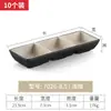 Tienda de Barbacoa para Restaurante Platos Divididos de Plástico para Guarniciones y Condimentos con Dos o Tres Compartimentos, Platos para Salsa de Soja y Vinagre, Platos Pequeños para Dips de Imitación Porcelana de Melamina