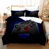 Juego de tres piezas 3D digital nuevo estampado de patrón de control de juego 3D ropa de cama comercio exterior textil para el hogar venta al por mayor transfronteriza