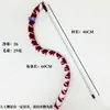 Lindo Palo Juguete para Gatos con Oruga y Ojos Grandes, Juguete Interactivo y Resistente a Mordidas para Gatos con Cascabel