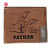 Cartera con nombre de puño transfronterizo cartera personalizada con nombre de puño regalo del día del padre novio fabricante
