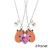 Collar con Colgante Magnético de Capibara Lindo del Fabricante Aleación de Dibujos Animados Esmalte Mejor Amigo Joyería Infantil