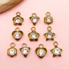 Aço Inoxidável Ponto Dourado Diamante Padrão Geométrico Hexagonal Triângulo Pingente DIY Brincos Pulseira Colar Acessórios de Joias