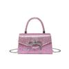 Bolsa Pequena de Alta Qualidade Feminina 2025 Primavera e Verão Nova Versátil Bolsa Transversal de Ombro Borboleta Bolsa Pequena Quadrada Portátil para Trabalho