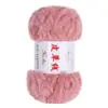 Hilo de Peluche Grueso, Hilo de Lana de Peluche, Gorro de Visón de Pelo Largo, Bufanda Tejida a Mano, Kit de Materiales DIY Hecho a Mano
