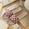 Chinelos de Linho para Primavera e Outono para Mulheres, Uso Interno Doméstico em Todas as Estações, Antiderrapante, Sem Odor, Chinelos de Casal para Verão, Atacado para Homens