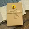 Cartões de Cumprimento em Papel Kraft, Escrita Personalizada, Cartões de Bênção, Envelopes Pequenos com Flores, Presentes, Estilo Vintage, Atmosfera de Alto Padrão, Celebração de Aniversário