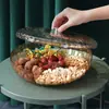 Solución de Almacenamiento Práctica Caja de Almacenamiento para Dulces y Snacks, Lujo Ligero Sala de Estar Multifuncional Multi-Compartimento Asa Caja de Frutas, Charola de Frutas, Charola para Servir