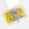 Alfinetes Perolados DIY Feitos à Mão, Alfinetes de Contas Plásticas Coloridas Especiais, Alfinetes de Posicionamento de Metal, Costura Doméstica