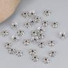 S925 Sterling Silver Floret Toray Acessórios Retro Light Small Flower Hat Acessórios DIY Handmade Crystal Spacer Gasket