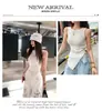 Camisole de Tricô Sem Mangas com Barra Irregular para Mulheres 2026 Nova Coleção Início da Primavera Slim-Fit Estilo Coreano Regata Hot Girl Branco Tamanho Único