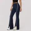 Pantalones Largos Casuales de Verano Sueltos Acampanados de Cintura Alta Control de Abdomen Sensación de Segunda Piel Tridimensional para Correr, Deportes, Fitness, Yoga para Mujer