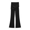 Pantalones de Pierna Ancha Acampanados con Pliegues en la Cintura Estilo Europeo y Americano Chica Atractiva Otoño Nuevo Ajustados Holgados Casuales