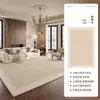 Alfombra simple de color crema para la sala de estar, con un diseño de lujo ligero estilo francés, una alfombra de mesa de centro de alta gama y una alfombra nueva, fácil de limpiar y lavable con toallitas para el dormitorio.